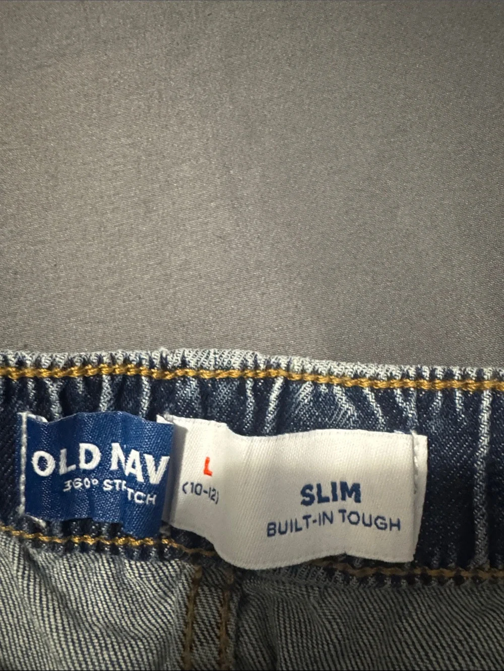 Old Navy Blue Distressed Denim Shorts with Drawstring